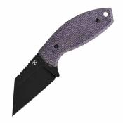 G016A1 Kansept Siafu Fixed Blade | Couteau Lame Wharncliffe Acier D2 Black | Manche Purple Micarta Housse Kydex - Livraison Gratuite 