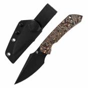 G3034A2 Kansept Fenrir Fixed Blade | Couteau Lame Harpoon Acier D2 | Manche Copper Carbon Fiber Housse Kydex - Livraison Gratuite 