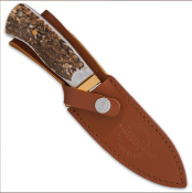 GH5084GS Poignard Hibben Chugach Hunter Lame 1.4116 Manche Bois de Cerf Etui Cuir - Livraison Gratuite