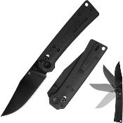 HTK03BLK Couteau Hightron Pathwright Lame Acier 14C28N Manche G10 - Livraison Gratuite