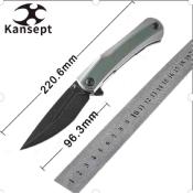 K1024A2 Couteau Kansept Kratos Green G-10/Titane Lame CPM-S35VN IKBS - Livraison Gratuite