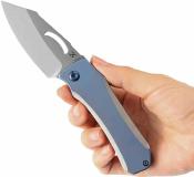 K1058A2 Couteau Kansept Loki Blue Titanium | Lame Acier CPM-S35VN Satin | Manche Titane Bleu Anodisé | Design Loki | Framelock - Livraison Gratuite