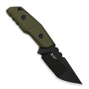 KI1086A1 Kizer Quartz – Couteau Fixe Compact | Lame Acier AEB-L Blk | Manche G10 OD Green | Étui Kydex  - Livraison Gratuite
