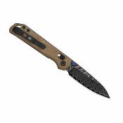 KIV34582CDA2 Couteau Kizer Begleiter 2.9 | Lame Acier Damas | Manche Micarta Brown Norplex Clutch Lock | Livraison Gratuite