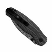 KIV3781BDA3 Kizer Phoca CD – Couteau pliant Button Liner Lock Lame Acier Damas Manche Black Micarta - Livraison Gratuite