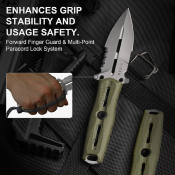 KIZXFB01A4 Couteau Kizer Norcross Olive Green Lame Spear Point Acier Nitro-V Manche G10 Housse Kydex - Livraison Gratuite