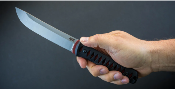 KP41030 Apoc Breeden Torrent – Couteau Fixe | Lame Drop Point D2 Deux Tons | Manche Micarta Noir/ G10 Rouge | Étui Kydex  - Livraison Gratuite