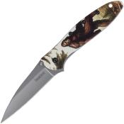 KS1660BF — Couteau Kershaw Leek A/O Lame Acier 14C28N Bead Blast Drop-Point Manche Aluminium Big Foot Linerlock USA Livraison Gratuite