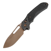 KT1099V3 Couteau Kansept Quasar Drop Point Acier 154CM Manche G10 Black Sécurité Cross Bar Lock - Livraison Gratuite