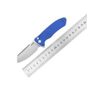 KUB336C Couteau Pliant Kubey Creon Blue Button Lock Manche G-10 Lame Reverse Tanto Acier AUS-10 - Livraison Gratuite