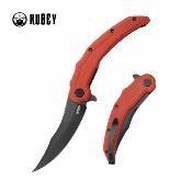 KUB346E Couteau Kubey Wave Crest Pikal | Lame Pikal Acier 14C28N | Manche Red G10 Linerlock - Livraison Gratuite