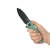 KUB358Q Couteau pliant Kubey Master Chief | Lame Clip Point acier 14C28N Blackwash | Liner Lock | Manche Jade G10 – Livraison Gratuite