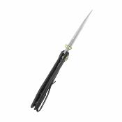 KUB474D Kubey Whammy Lame Acier 14C28N Satin Manche Titane Blackwash Framelock - Livraison Gratuite