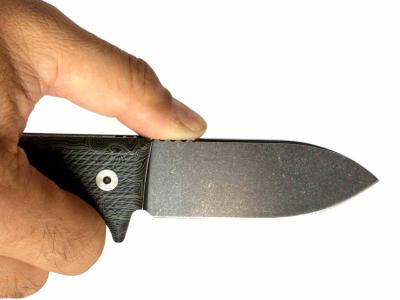 MAR122 Couteau Ergo R4A Pro "Ready 4 Action" | Lame Drop Point Acier D2 | Manche OD Green G10 Labyrinth Housse Kydex - Livraison Gratuite