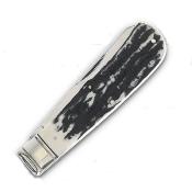 MR471 Couteau Canif Marble's Black Stag Jumbo Trapper 2 Lames Acier 440 Manche Os Slip Joint - Livraison Gratuite