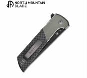 NMB2407GRCFD  North Mountain Blade Chop 2 – Couteau pliant Button Lock Lame Acier SLD-Magic DLC Manche Fibre de Carbone - Livraison Gratuite