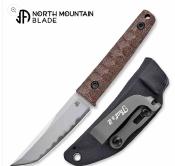 NMB2416MCT Couteau North Mountain CHOP MINI 2416-MCT | Lame Tanto Acier SLD-MAGIC | Manche Micarta sculpté | Étui Kydex - Livraison Gratuite