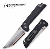 NMB2418BK5 North Mountain Blade Chop – Couteau pliant Crossbar Lock Lame Acier SLD/Copper Damascus Tanto Manche Black G10 - Livraison Gratuite