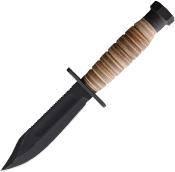 ON6150 Couteau Ontario 499 Air Force Survival Lame Clip Point Acier 1095 Etui Cuir Made USA - Livraison Gratuite