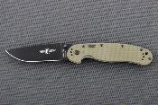 ON8871OD Ontario RAT Model 1A A/O – Couteau Pliant Lame Drop Point Acier AUS&#8209;8 Manche G10 Vert OD Linerlock - Livraison Gratuite