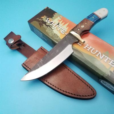 PA203438 Couteau de Chasse Rite Edge Hunter Lame Acier Carbone 1055 Etui Cuir - Livraison Gratuite