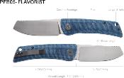PFKE05BRMP Couteau Petrified Fish Flavorist Brown Front Flipper Acier K110 - Livraison Gratuite