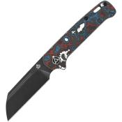 QS130SJF2 Couteau Pliant QSP Penguin Lame Acier 20CV Manche FatCarbon Multicolore Slip Joint - Livraison Gratuite