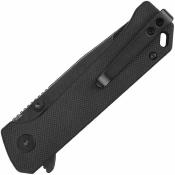 QS148C2 – QSP Knife Grebe T Black – Couteau Pliant Lame Tanto Acier 14C28N Manche G-10 Black ButtonLock - Livraison Gratuite