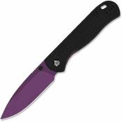 QS170A5 Couteau QSP Ferret | Lame Clip Point Acier Nitro-V Purple | Manche Black G10 Liner Lock - Livraison Gratuite
