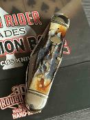 RR2529 Rough Ryder Swell Center Jack – Couteau de Poche Traditionnel Lames Acier Damas Manche Os Cannelle – Livraison Gratuite