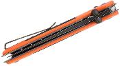  RS7713OB Couteau Real Steel Sacra TAC Slide Lock Lame Tanto Acier K110 Manche G10 Orange/Noir Sécurité Slide Lock - Livraison Gratuite
