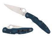 SC07FP4K390 Couteau Spyderco Police 4 Lightweight – Lame Acier K390 Manche Blue FRN Japan - Livraison Gratuite