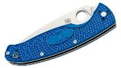 SC142PSBL Couteau Spyderco Resilience Lightweight Blue Lame Acier CPM-S35VN Serr - Livraison Gratuite