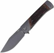 SCH1203147 Old Timer Frontier |  Couteau Lame Acier 7Cr Trailing Point Satin | Manche Luxewood Composite | Liner Lock | Livraison Gratuite