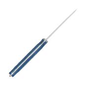 SRM702TME Couteau SRM Bushcut 702TME Drop-Point Acier Sandvik 14C28N Manche Micarta Bleu Housse Kydex – Livraison Gratuite