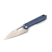 STEDT03BLU NOC DT-03 Blue – Lame Clip Point VG-10 Manche Titane Bleu Framelock Clip - Livraison Gratuite