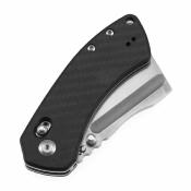 TE2030V7 Couteau Kansept Korvid V | Lame Cleaver Acier D2 Stonewashed | Manche Twill Carbon Fiber & G10 Crossbar Lock - Livraison Gratuite