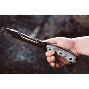 TP107D Couteau Fixe TOPS Steel Eagle 107D Lame Acier 1095 Manche Micarta Noir Étui Kydex Made In USA - Livraison Gratuite