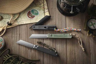 TVTY11BM10 Trivisa Hydra 04B – Couteau Higonokami Lame Acier 10Cr15CoMoV Button Lock Manche Micarta Black – Livraison Gratuite