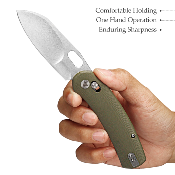 TVTY26GN Couteau Lamb-03G Green EDC Crossbar Lock Lame N690 Acier Manche G-10 - Livraison Gratuite