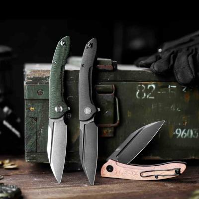 TVTY30GM14 Cuckoo-GM Couteau Trivisa | Lame Sheepsfoot Acier 14C28N | Manche Green Canvas Micarta Linerlock - Livraison Gratuite