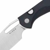 KIV3697A1 Couteau Pliant Kizer Masu Lame Acier 14C28N (HRC 58-59) Manche Richlite Blue Canyon Button Liner Lock Livraison Gratuite