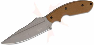 VNI30220 Couteau V Nives Frontier Survivor Housse Kydex | Lame Drop Point Acier D2 Bead Blast | Manche G10 Coyote Snow - Livraison Gratuite