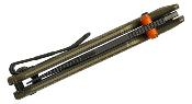 VOSA4102 Couteau Vosteed Vombat Bowie M390 Manche Aluminium Olive Sécurité Crossbar Lock - Livraison Gratuite