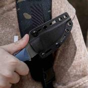 VOSD0405 Vosteed H-Back D0405 – Couteau Lame Acier Nitro-V Manche G10 Blue Etui SOAR Clip – Livraison Gratuite