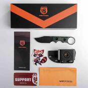 VOSD0502 Couteau Vosteed Quokka-O Bowie Lame Acier 14C28N Micarta Green Housse Kydex - Livraison Gratuite