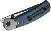ZXFK03A5 Couteau Kizer Cutlery PIONEER Lame Drop Point Acier S35VN Manche Richlite Bleu Sécurité Liner Lock - Livraison Gratuite
