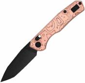 CMB22B CMB Explorer V2 | Couteau Lame Acier 14C28N Satin Drop Point | Manche Copper Foil | Axis Lock | Livraison Gratuite