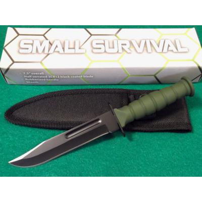 Lot de 3 Couteaux de Survie Lame Acier Inox Manche Abs OD Green Etui Nylon CN211360GN - Free Shipping