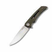 EKC551SGN Couteau EIKONIC Aperture OD Green Lame Acier D2 Drop Point Satin | Manche Micarta - Livraison Gratuite